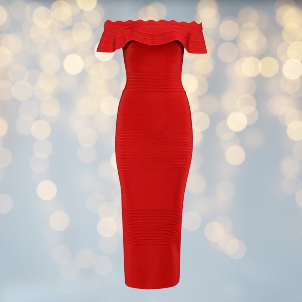♥️ Red Bodycon Dress - Picture 3 of 9